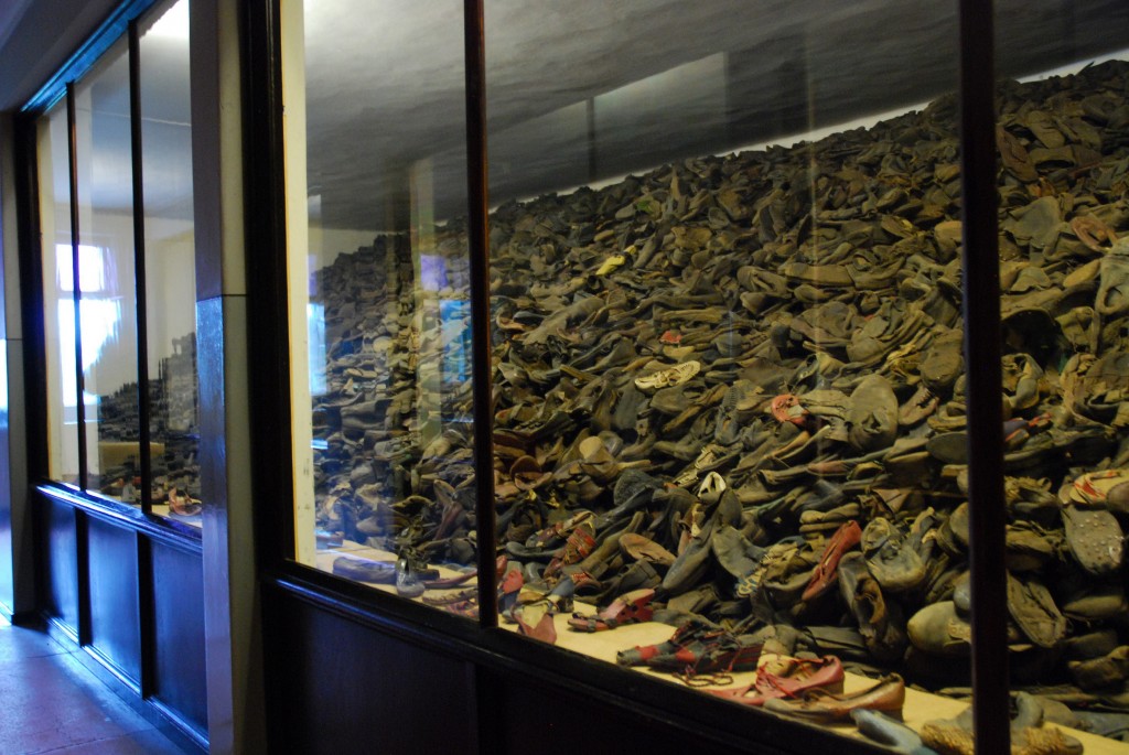 Pile of Shoes- one of Auschwitz-Birkenau Museum's exhibitions